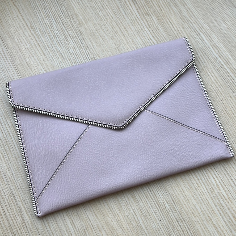 Rebecca Minkoff envelope clutch in pink
